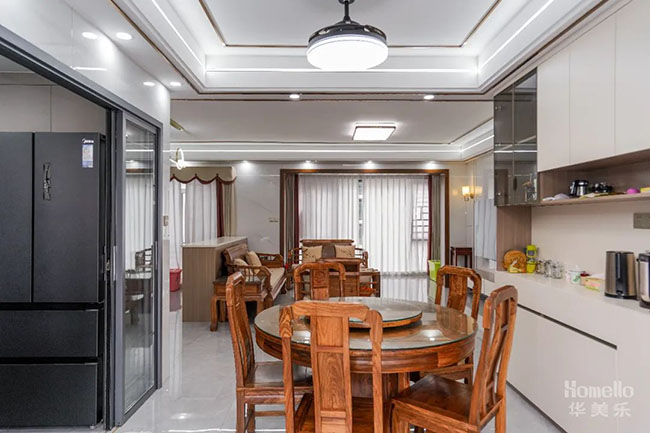 126㎡四居，現(xiàn)代設(shè)計主題融入中式軟裝，碰撞出有趣的生活格調(diào)